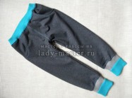 Трикотажные штаны с карманами и высокими манжетами для мальчика (размер 98 — 134)