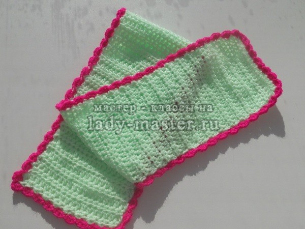 шарф крючком для девочки, фото