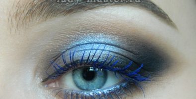 Как сделать яркий макияж в синих тонах — пошаговый урок