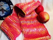 Модный шарф, связанный тунисским крючком — пошаговый урок