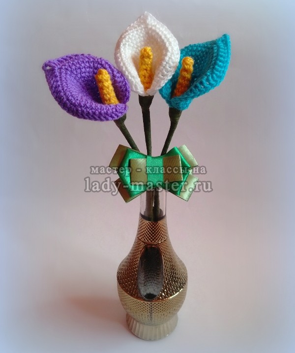 Вязание крючком: вязанные цветы