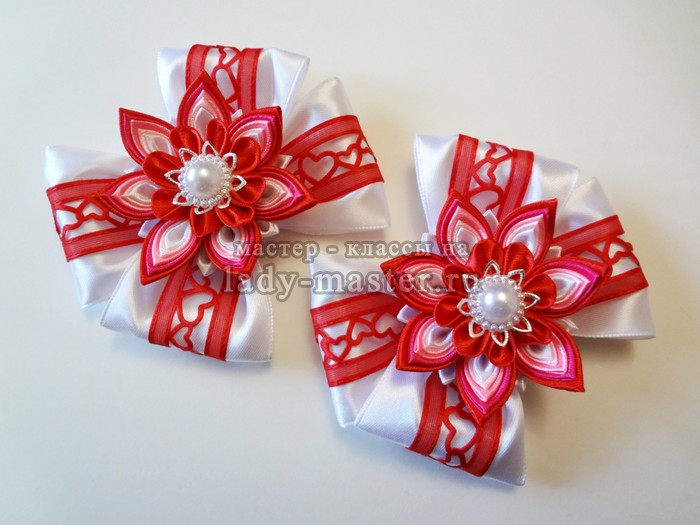 Пышные школьные банты из атласной ленты 2,5см/Lush school bows of satin ribbon 2,5cm — Video | VK