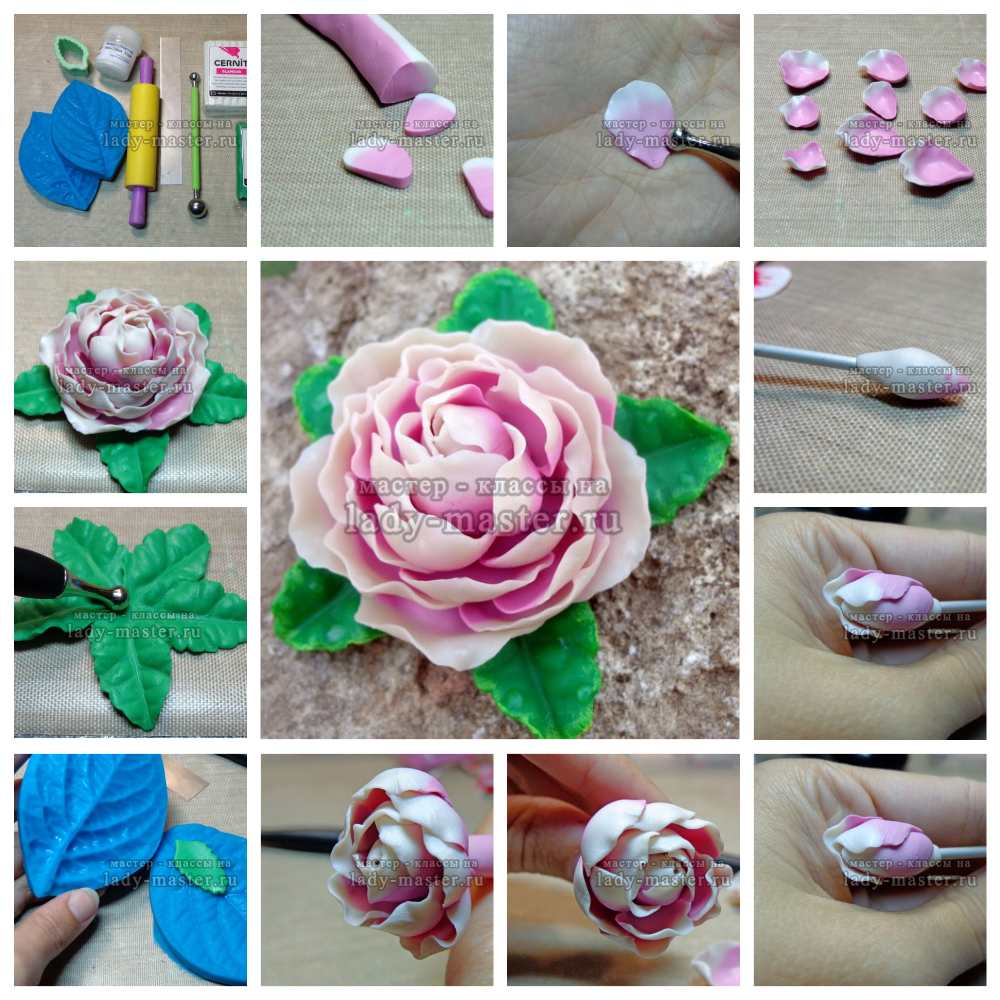 Цветы из полимерной глины своими руками - 7 мастер - классов с пошаговыми фото