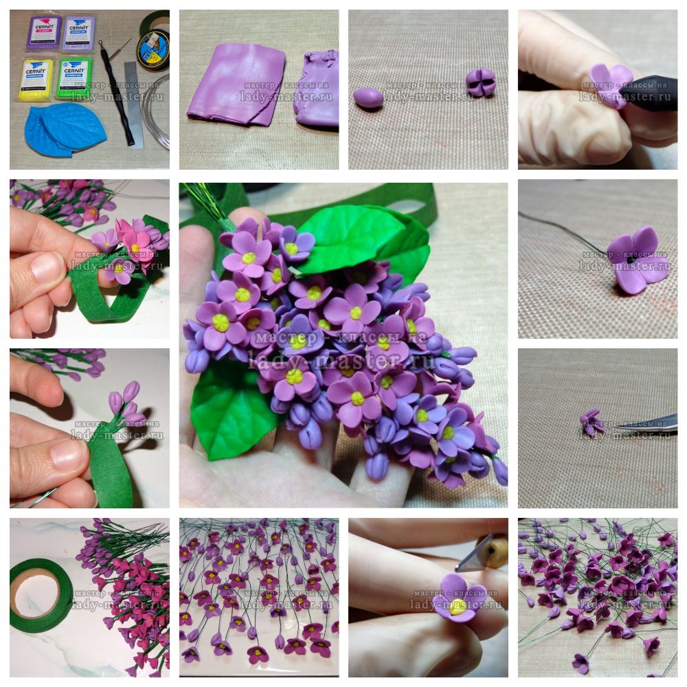 Цветы из полимерной глины своими руками - 7 мастер - классов с пошаговымифото