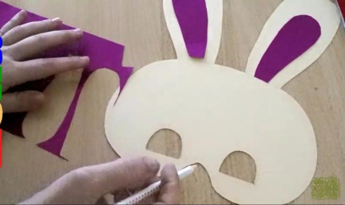 Как сделать маску зайца для праздника, из папье-маше, своими руками?