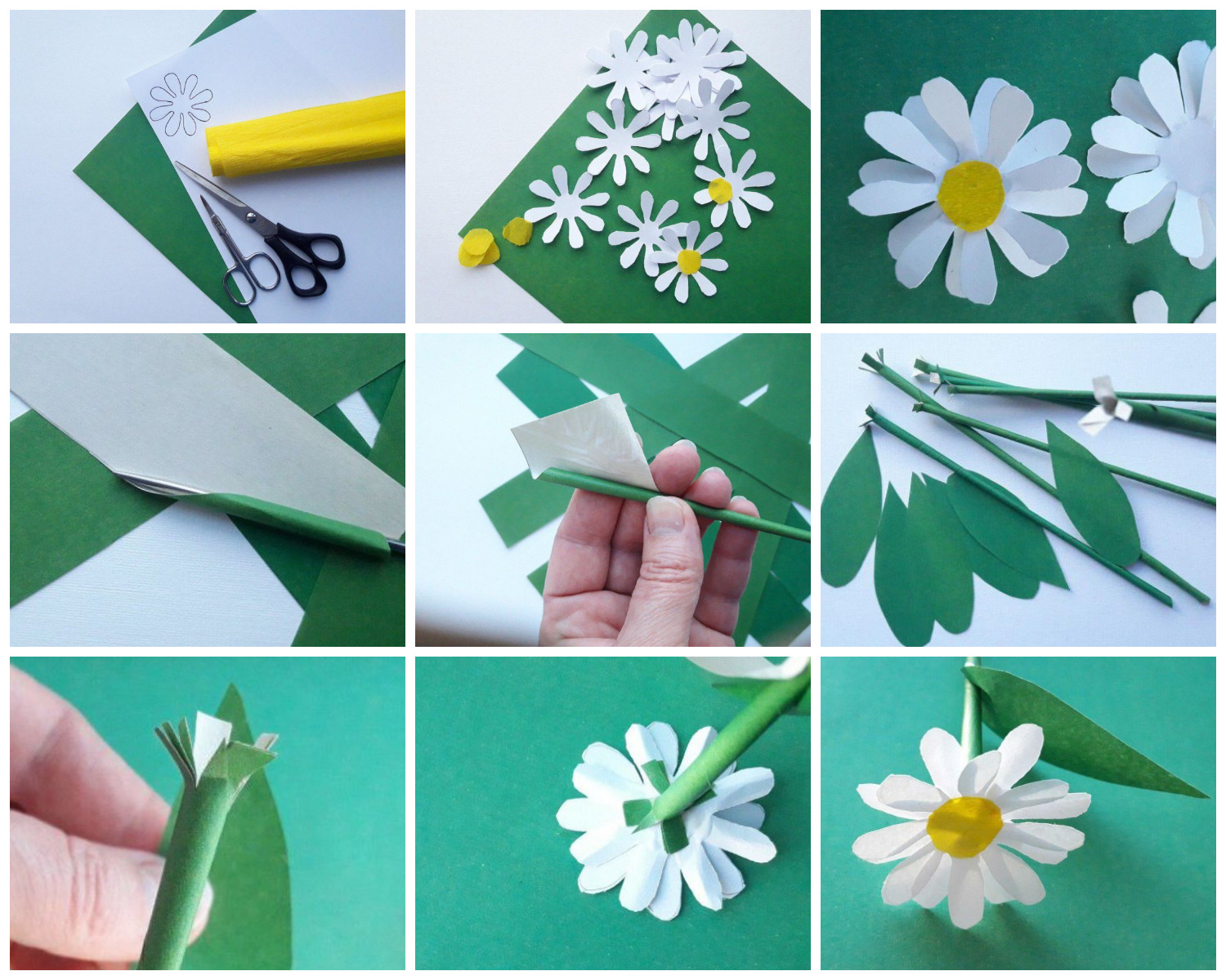 Делаем оригами-ромашку из бумаги: фото и видеоуроки