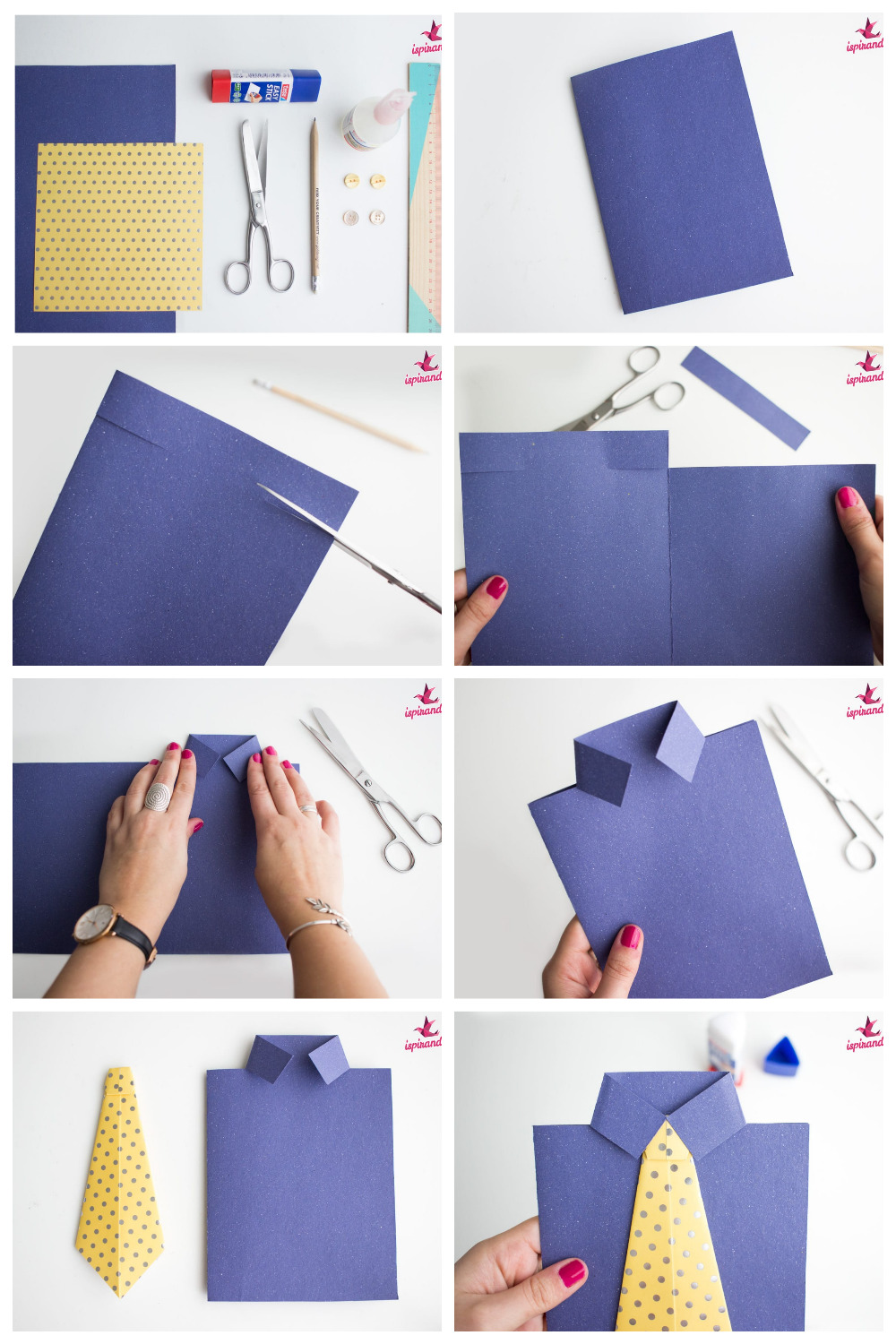 Как сделать рубашку из бумаги с галстуком своими руками - идеальный подарок в стиле DIY