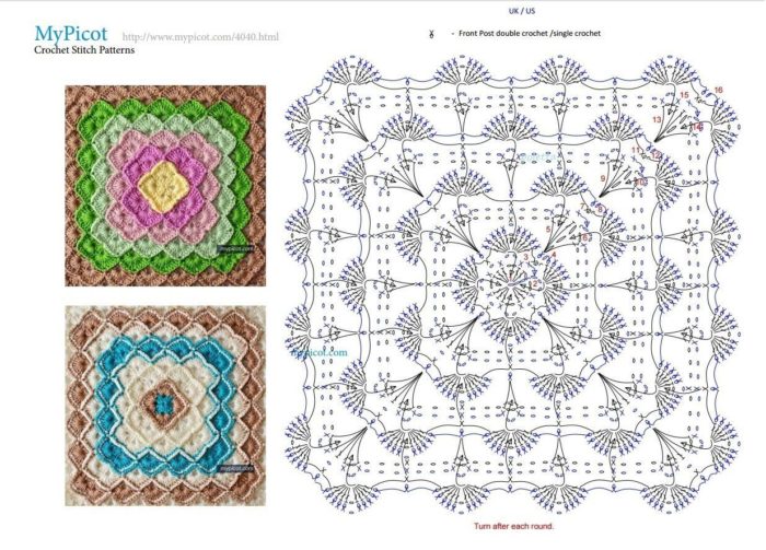 Схемы ковров крючком из шнура и из пакетов с описанием и фото