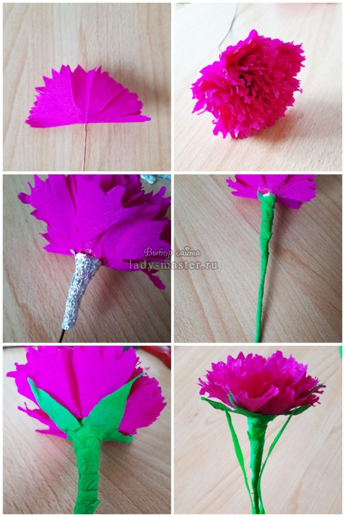 Гвоздика из бумаги своими руками поэтапно — разные способы изготовления цветка
