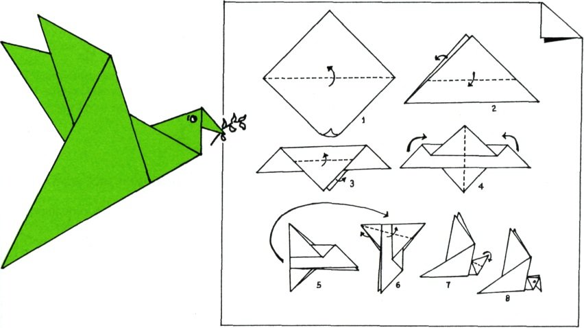 Оригами голубь схема. Голубь оригами простой для детей из бумаги. Голубь оригами из бумаги для детей схема простая. Оригами голубь из бумаги для детей простой пошагово.