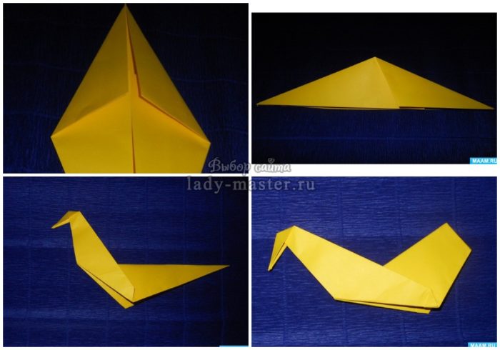 Как сделать из оригами птицу, хлопающую крыльями